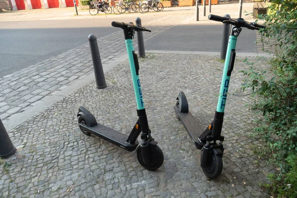 Berlin Németország Június 2019 Kick Scooter Tier Mobilitás Német Elektromos — Stock Fotó