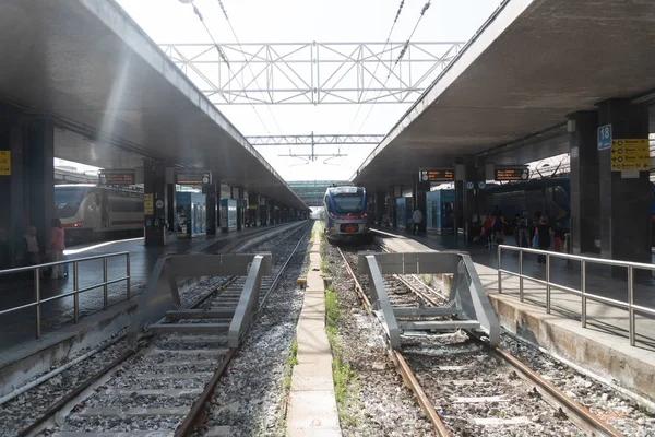 Rom Italien September 2018 Järnvägsspåren Roma Termini Järnvägsstation Centralstationen Rom — Stockfoto