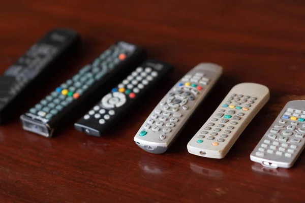 Rome, Italy - September 2, 2018: Television remote control devices. Selective focus