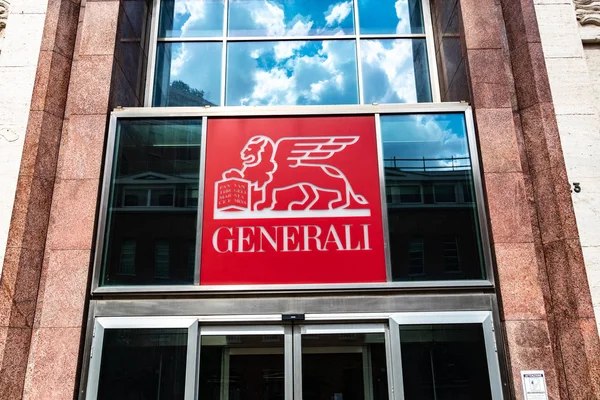 Roma Italia Septiembre 2018 Assicurazioni Generali Señalización Edificio Generali Group — Foto de Stock