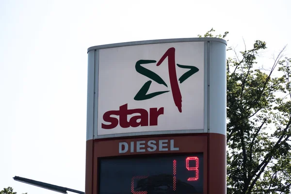 Berlín Alemania Junio 2019 Star Petrol Station Marca Orlen Deutschland — Foto de Stock
