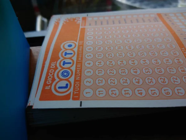 Italienska Lotteri Spel Lotto Spela Slip — Stockfoto