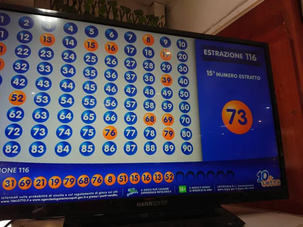 Рим Италия Сентября 2018 Года Итальянская Лотерея Игра Lotto Ежедневно — стоковое фото