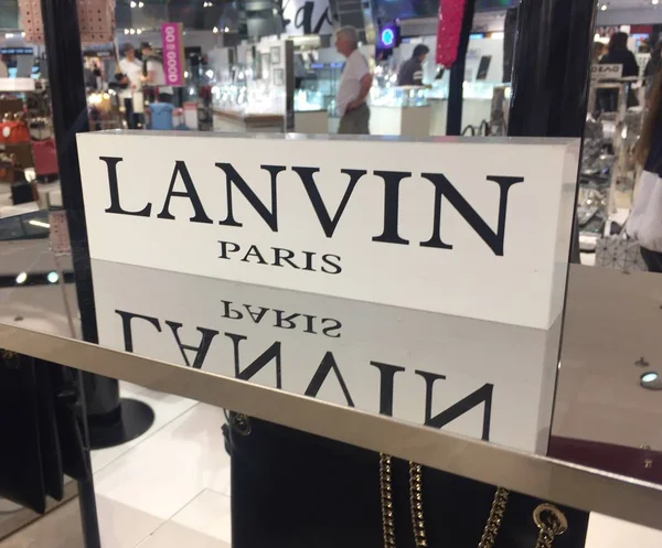 Berlin Németország Október 2018 Jel Ból Lanvin Párizs Francia Multinacionális — Stock Fotó