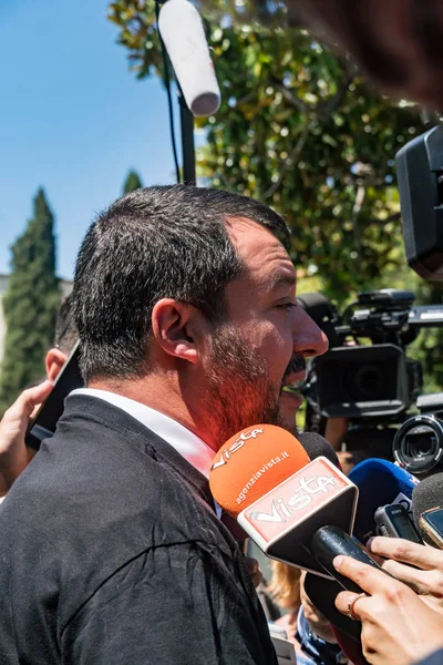 Róma Olaszország Július 2019 Matteo Salvini Miniszterelnök Helyettes Olaszország Belügyminiszter — Stock Fotó