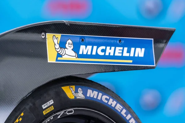 Берлін Німеччина Травня 2019 Логотип Michelin Автомобілі Fia Race Французький — стокове фото