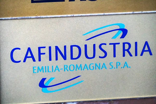 Rom Italien August 2019 Zeichen Cafindustria Emilia Romagna Spa Italienisches — Stockfoto