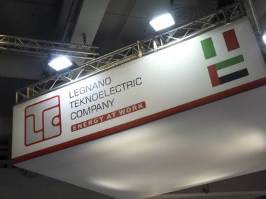 Berlin, Almanya - 19 Haziran 2018: İtalyan Legnano Teknoelectric Co. S.p.a. Ltc şirketinin imzası dünya çapındaki en büyük çekirdek üreticisi.