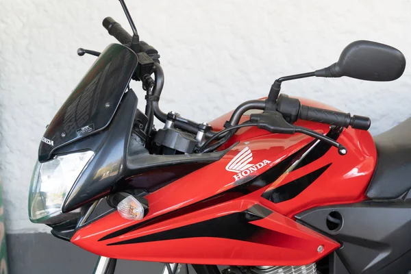 Berlin Deutschland April 2019 Rotes Honda Motorrad Honda Motor Ist — Stockfoto