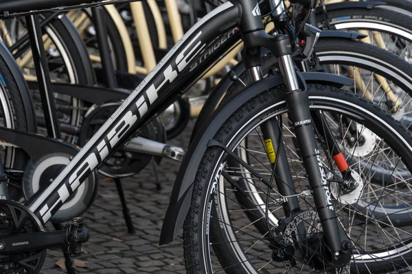 Berlin, Almanya - 31 Ocak 2020: Haibike elektrikli bisiklet