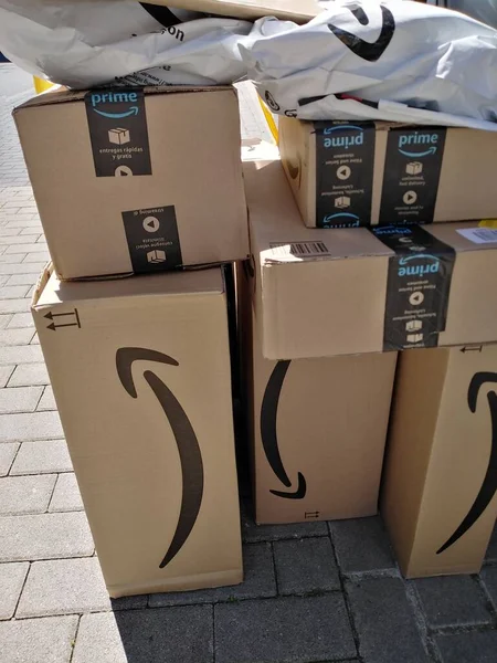 Berlín Alemania Junio 2020 Amazon Prime Boxes Amazon Una Empresa — Foto de Stock