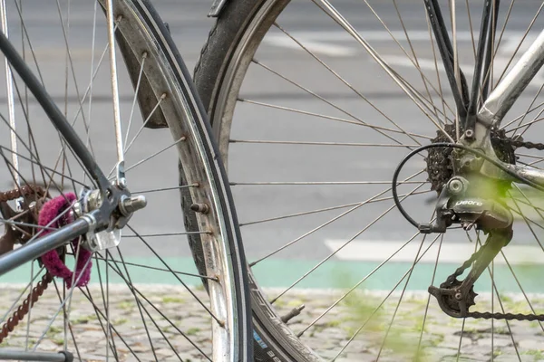 Talade Cyklar Hjul — Stockfoto
