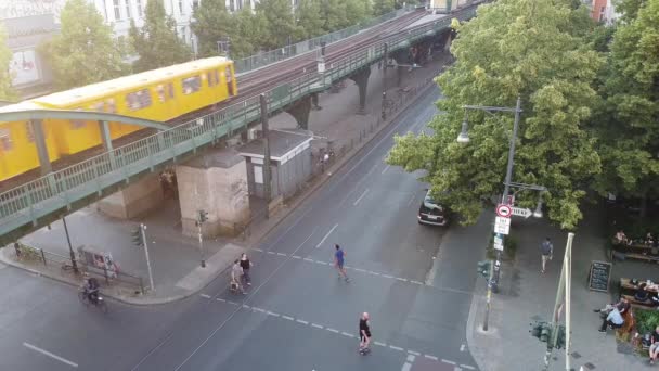 Berlín Německo Června 2020 Železnice Bahn Pro Rychlý Průjezd Přes — Stock video