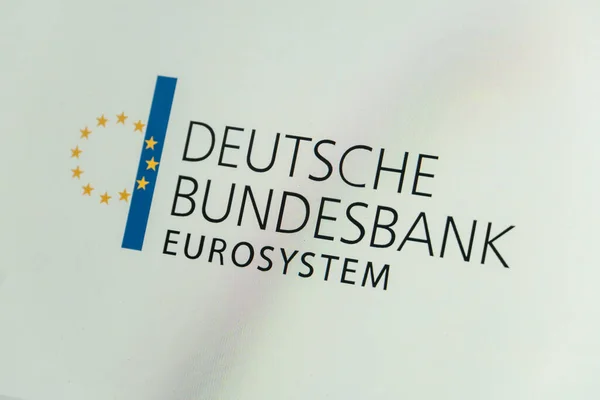 Berlín Alemania Junio 2020 Página Web Del Deutsche Bundesbank Alemán —  Fotos de Stock