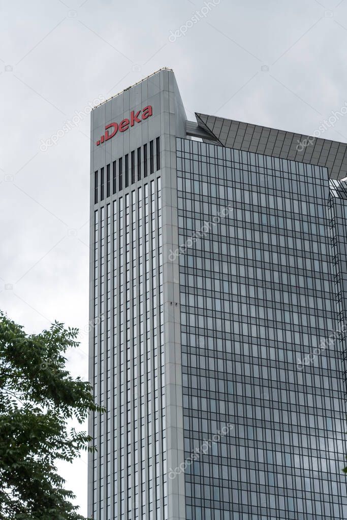 Frankfurt am Main, Germany - June 28, 2020: DekaBank headquarters. DekaBank is the Wertpapierhaus (Provider of Asset Management and Capital Market Solutions) of the German Savings Bank Finance Group