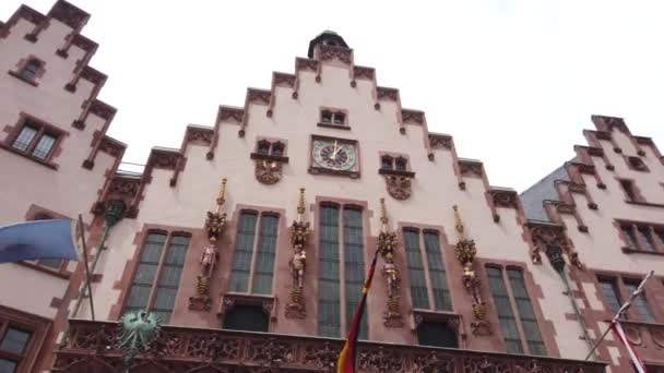 Frankfurt Main Juni 2020 Die Ostfassade Des Rmer Der Rmer — Stockvideo