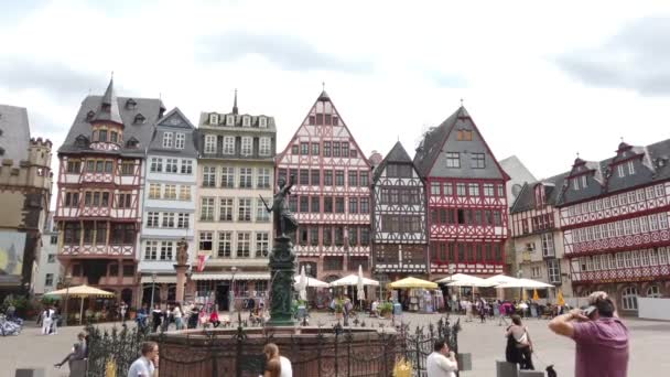 Frankfurt Nad Menem Niemcy Czerwca 2020 Plac Rmerberga Przed Średniowiecznym — Wideo stockowe