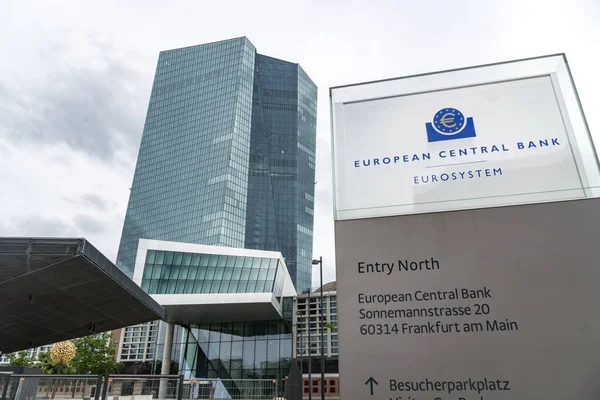 Frankfurt Main Germany June 2020 Seat European Central Bank Ecb — Stock Photo, Image