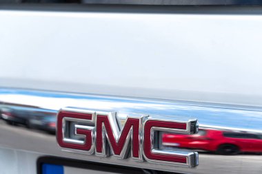 Heilbronn, Germany - July 10, 2020: GMC car. The GMC Division of General Motors is a division of the American automobile manufacturer General Motors primarily focusing on trucks and utility vehicles clipart