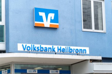 Heilbronn, Almanya - 10 Temmuz 2020: Volksbank Heilbronn Bankası