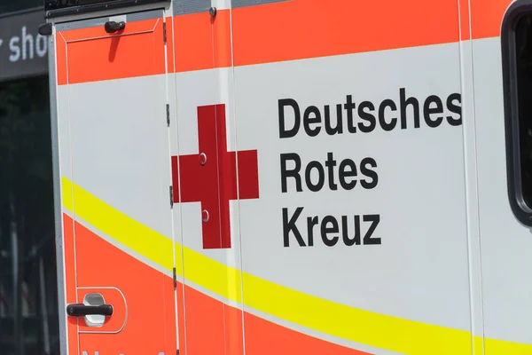 Heilbronn Juli 2020 Rettungsdienst Erste Hilfe Durch Das Deutsche Rote — Stockfoto