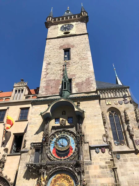 Praga República Checa Julio 2020 Reloj Astronómico Medieval Praga Praga — Foto de Stock