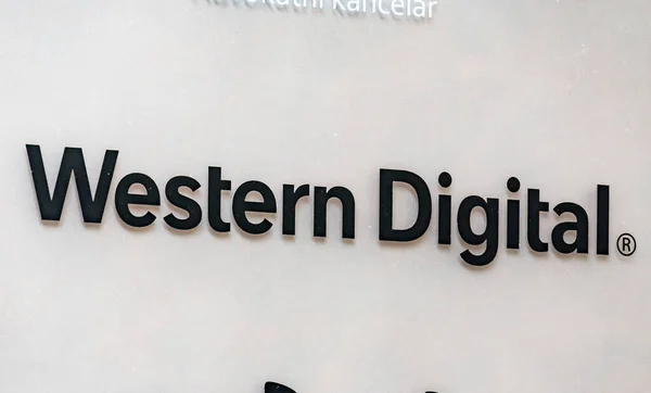 프라하 공화국 2020 Logo Western Digital American Computer Hard Disk — 스톡 사진