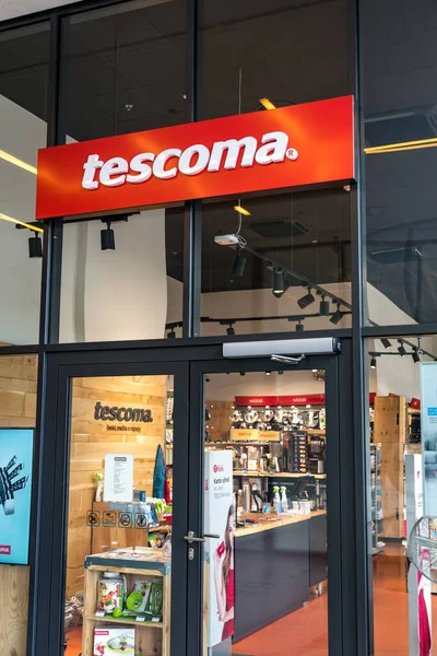 Praga República Checa Julio 2020 Tescoma Store Signage Tescoma Fabricante — Foto de Stock