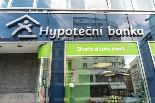 Praag Tsjechië Juli 2020 Bewegwijzering Hypoten Banka Tsjechische Bank — Stockfoto