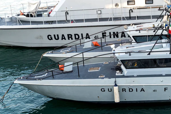 Formia Olaszország Augusztus 2020 Olasz Pénzügyi Gárda Járőrhajók Guardia Finanza — Stock Fotó