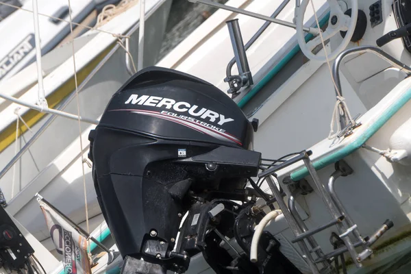 Fregene Olaszország 2020 Augusztus Mercury Marine Külső Motor — Stock Fotó