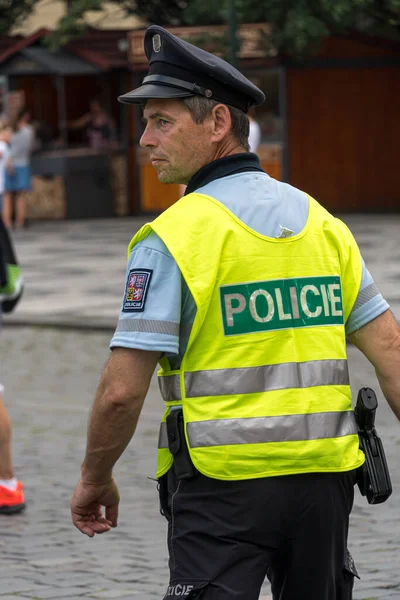 Praga República Checa Julio 2020 Agentes Policía Checos — Foto de Stock