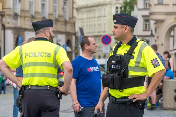 Praga Repubblica Ceca Luglio 2020 Agenti Polizia Cechi — Foto Stock