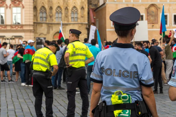 Prague République Tchèque Juillet 2020 Des Policiers Tchèques Pendant Les — Photo