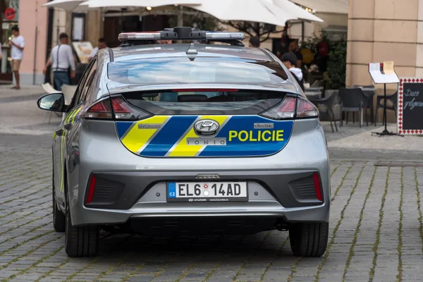 Praga República Checa Julio 2020 Coche Policía República Checa Organismo — Foto de Stock