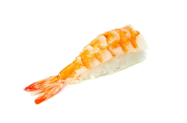 Γαρίδες σούσι που απομονώνονται σε λευκό φόντο — Φωτογραφία Αρχείου