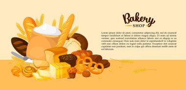 Ekmek ve hamur işi dükkanı şablonu için ekmek banner