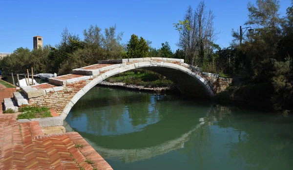 Ponte Sobre Canal Torcello Veneza Ilha Torcello — Fotografia de Stock