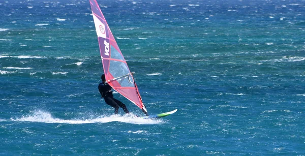 Windsurfer Viajando Velocidad Océano — Foto de Stock
