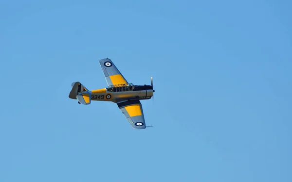 Little Gransden Cambridgeshire Inghilterra Agosto 2019 Vintage North American Harvard — Foto Stock