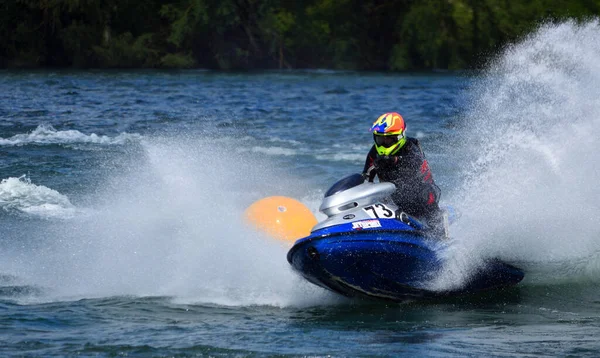 Wyboston Bedfordshire England Maj 2019 Jet Ski Race Tävlande Kurvtagning — Stockfoto