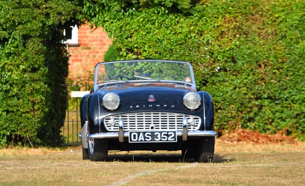 Ickwell Bedfordshire England Srpna 2018 Classic Black Triumph Tr3 Motor — Stock fotografie