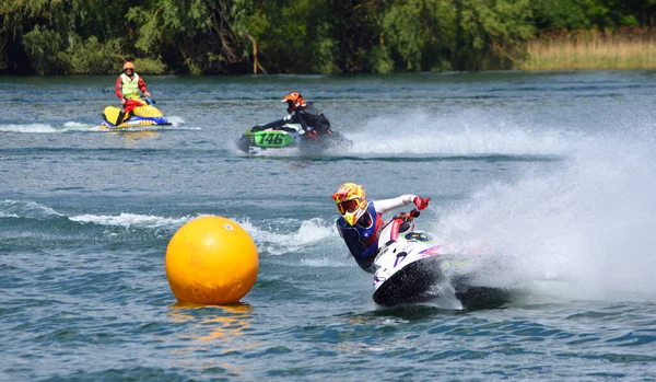 Wyboston Bedfordshire Svenska Maj 2019 Två Jet Ski Race Konkurrenter — Stockfoto