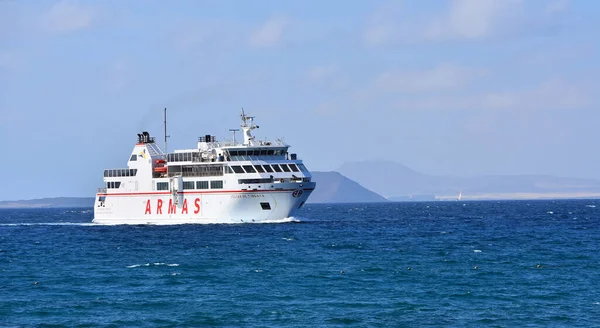 Planya Blanca Lanzarote Espagne Avril 2019 Canary Island Ferry Sails — Photo