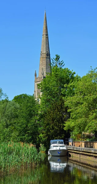Ives Cambridgeshire Inglândia Maio 2020 Ives Antigo Porto Fluvial Igreja — Fotografia de Stock
