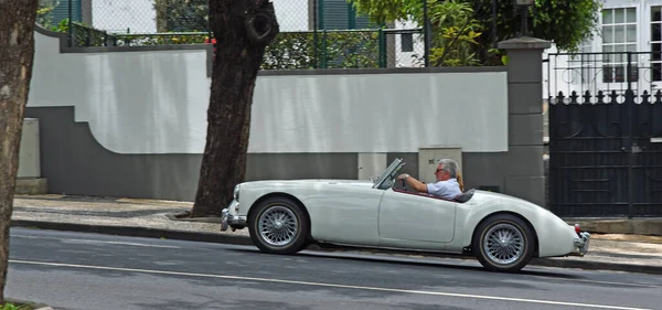 Funchal Madeira Portugal June 2019 Classic White Mga Sports Car — 스톡 사진