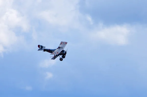 Ickwell Bedfordshire England Aug2018 2020 Replica Nieuport N1977 Biplane Flight — 스톡 사진