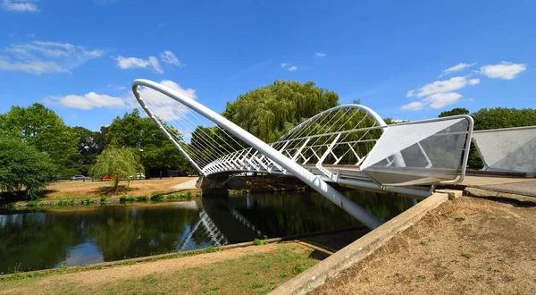 Bedford Bedfordshire River Ouse Passerelle Papillon Sur Rivière Ouse — Photo