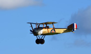 ICKwell, BEDFORDSHIRE, İngiltere - Eylül 06, 2020: Vintage 1916 Sopwith Pup 1..
