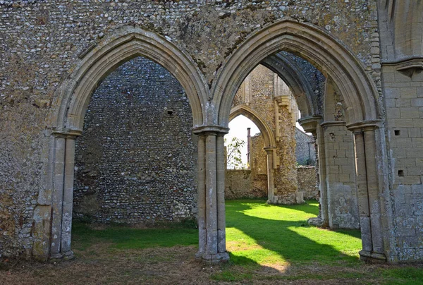 Las ruinas de Creake Abbey North Norfolk England. — Foto de Stock